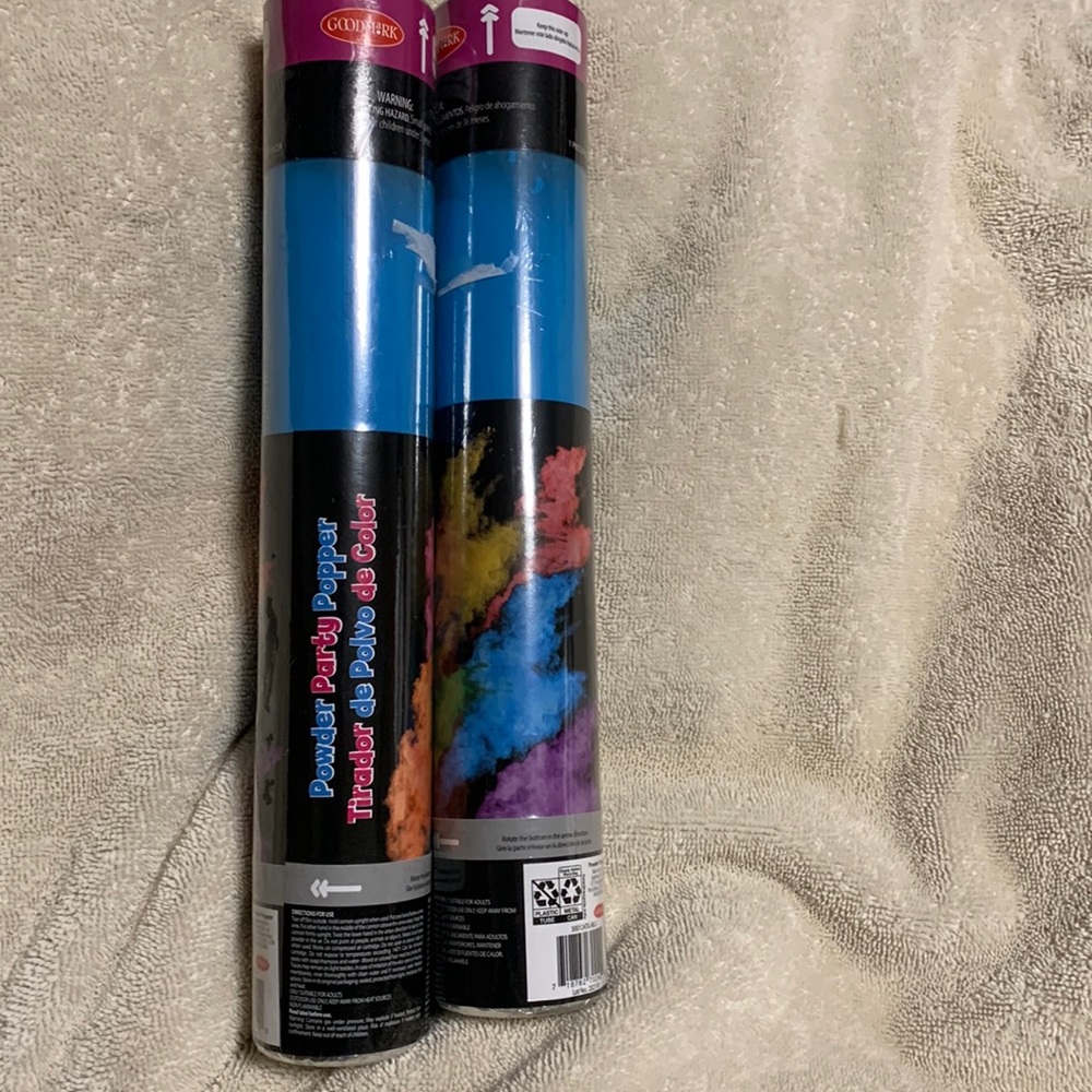FREE W/ PURCHASE OF $10 OR MORE: Powder Party Poppers Boy Gender Reveal Blue